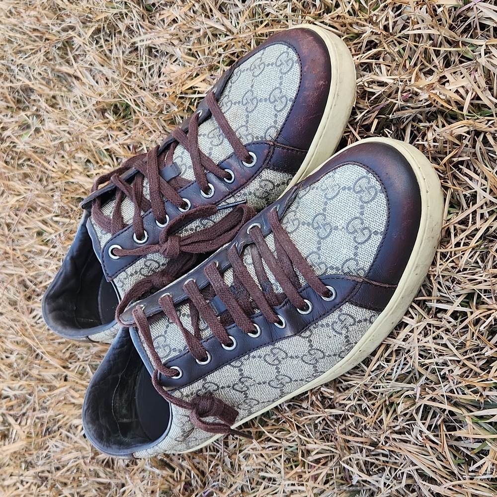 Gucci Men's GG Monogram Canvas Sneaker size 10 - Picture 2 of 16